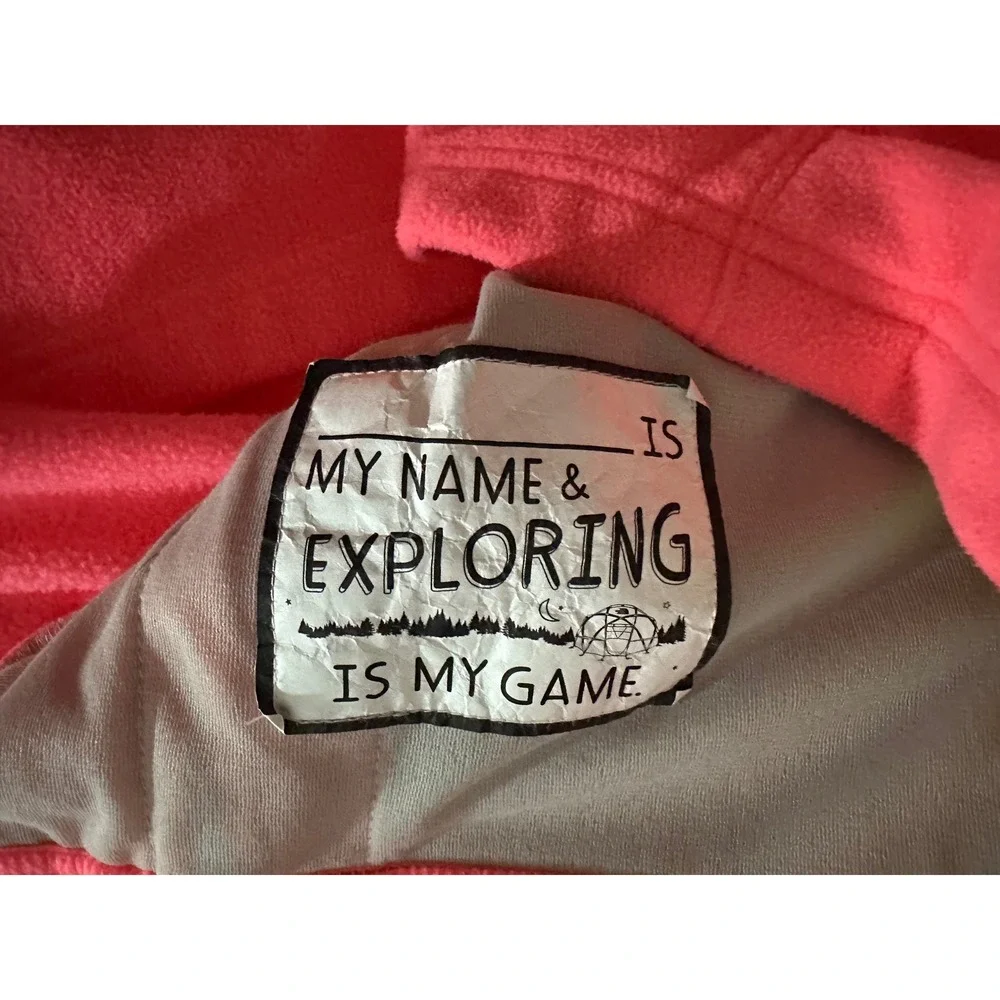The North Face Girls Fleece Full Zip Jacket Youth Sz XL 18‎ Pink Gray Outerwear